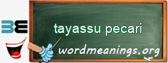 WordMeaning blackboard for tayassu pecari